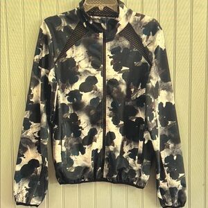 ZYIA Artistic Black and White Bomber Jacket